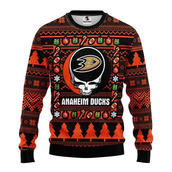 Anaheim Ducks Grateful Dead Ugly Christmas Sweater