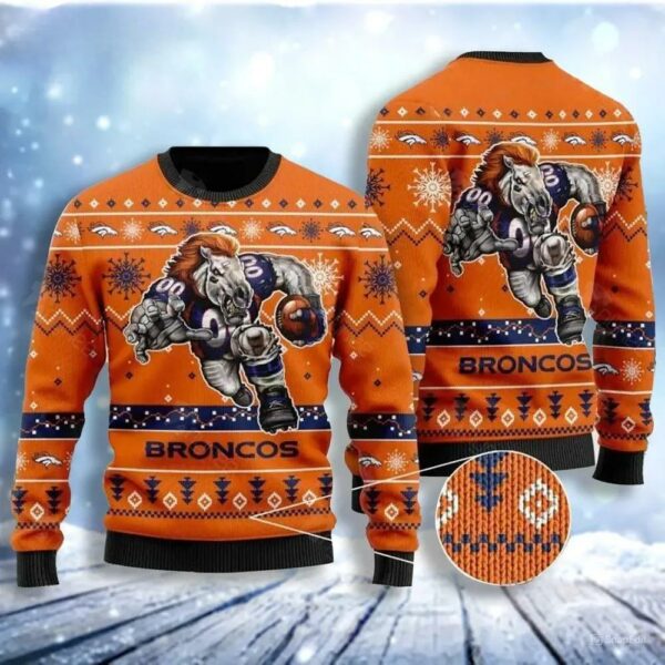 Anime Denver Broncos Ugly Christmas Sweater