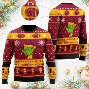 Arizona Cardinals American NFL Football Team Logo Cute Grinch Christmas Ugly Sweater.jpg