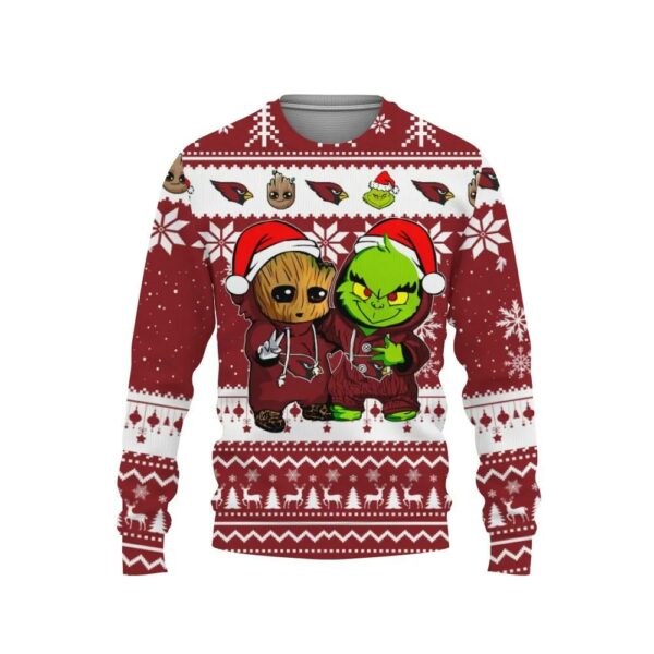 Arizona Cardinals Baby Groot And Grinch Best Friends Ugly Christmas Sweater.jpg