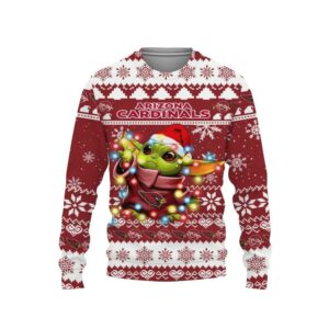 Arizona Cardinals Baby Yoda Star Wars Ugly Christmas Sweater