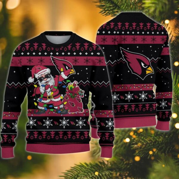 Arizona Cardinals Santa Claus Dabbing Ugly Christmas Sweater