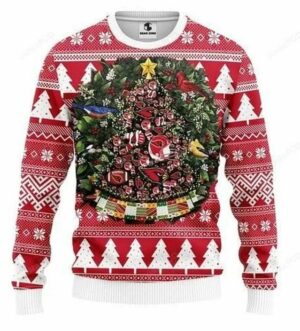 Arizona Cardinals Tree Christmas NFL Unisex Christmas Ugly Sweater