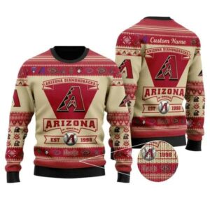 Arizona Diamondbacks Est 1988 MLB Christmas Ugly Sweater