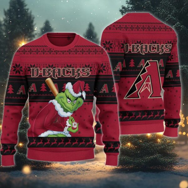 Arizona Diamondbacks Grinch Stolen Ugly Christmas Sweater