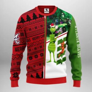 Atlanta Braves Grinch & Scooby – Doo Ugly Christmas Sweater