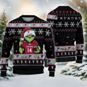 Atlanta Falcons Grinch Custom Ugly Chrismas Sweater