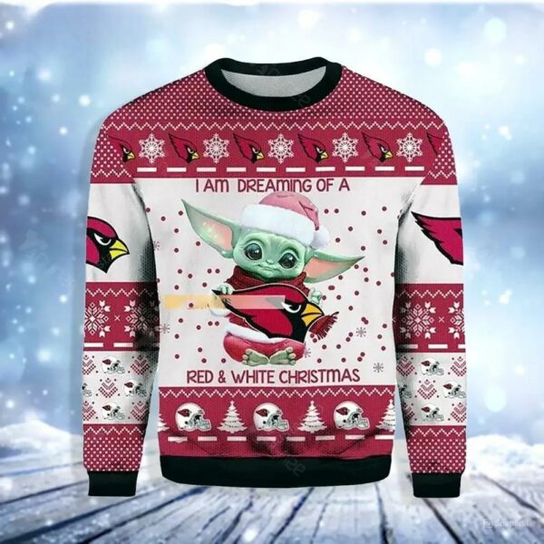 Baby Yoda Arizona Cardinals Ugly Christmas Sweater