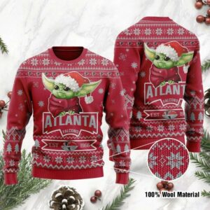 Baby Yoda Atlanta Falcons EST 1966 NFL Ugly Christmas Sweater