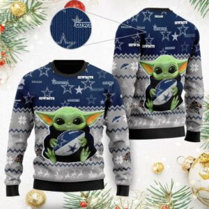 Baby Yoda Dallas Cowboys Ugly Christmas Sweater