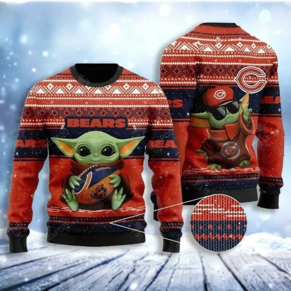 Baby Yoda Nfl Chicago Bears Ugly Christmas Sweater