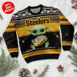 Baby Yoda Pittsburgh Steelers Ugly Christmas Sweater (2)