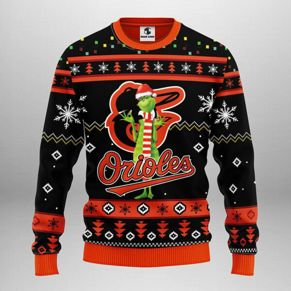 Baltimore Orioles Funny Grinch Ugly Christmas Sweater Grinch Xmas Sweater NFL Ugly Sweater 1.jpeg