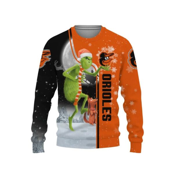 Baltimore Orioles Grinch & Scooby – Doo Ugly Christmas Sweater