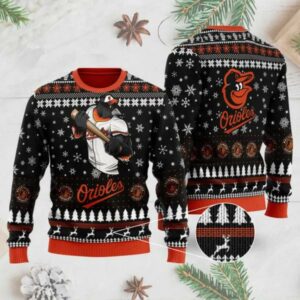 Baltimore Orioles Mascot Ugly Christmas Sweater