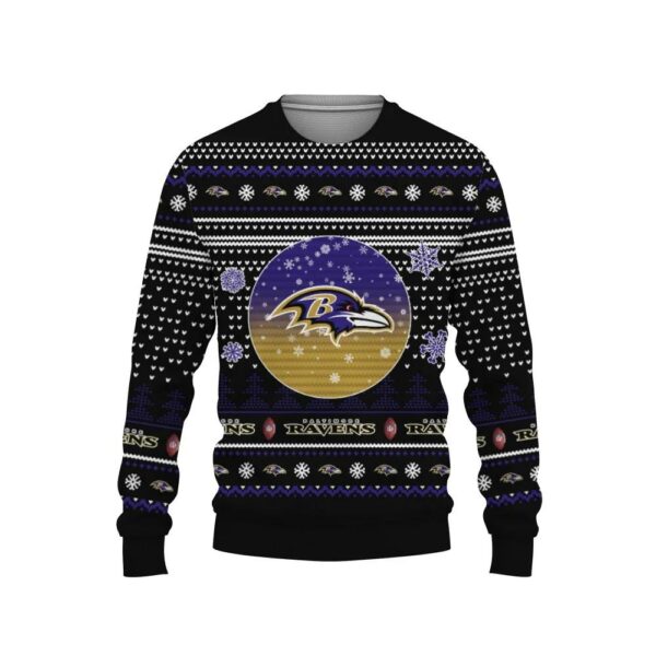 Baltimore Ravens Big Logo Ugly Christmas Sweater