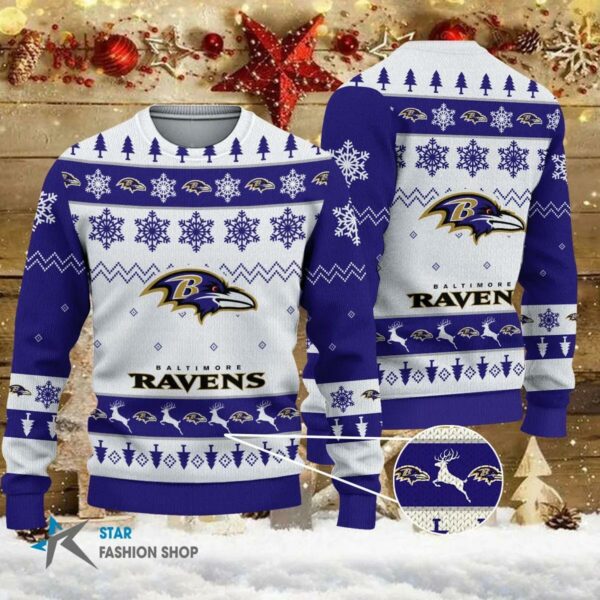 Baltimore Ravens NFL Christmas Ugly Sweater