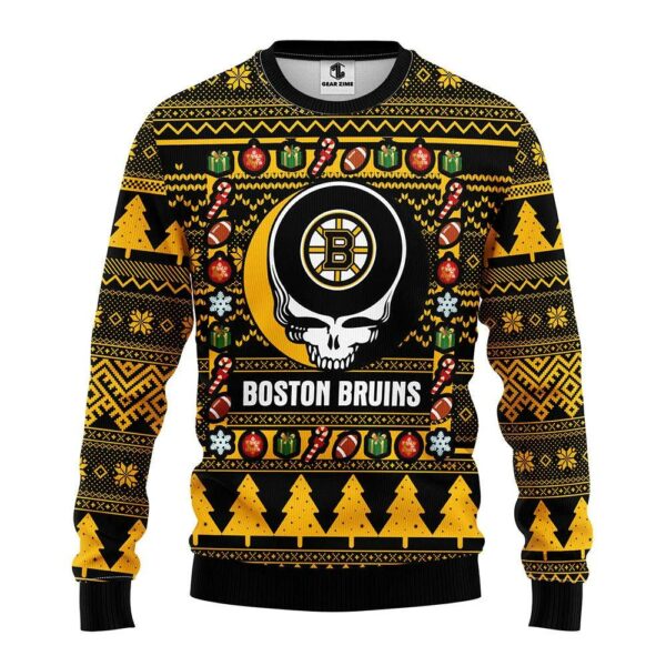 Boston Bruins Grateful Dead Ugly Christmas Sweater