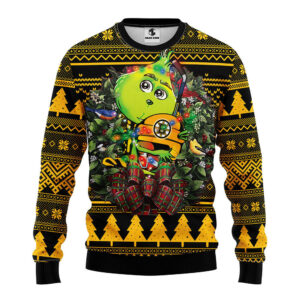 Boston Bruins Grinch Hug Ugly Christmas Sweater Grinch Xmas Sweater NFL Ugly Sweater 1.jpeg