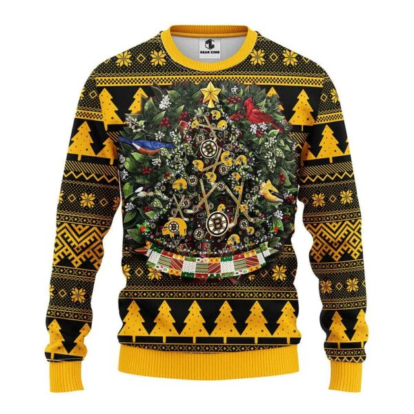 Boston Bruins NHL Tree Christmas Ugly Sweater