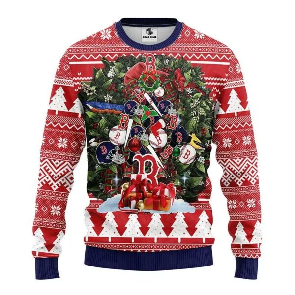 Boston Red Sox Tree Christmas Ugly Sweater