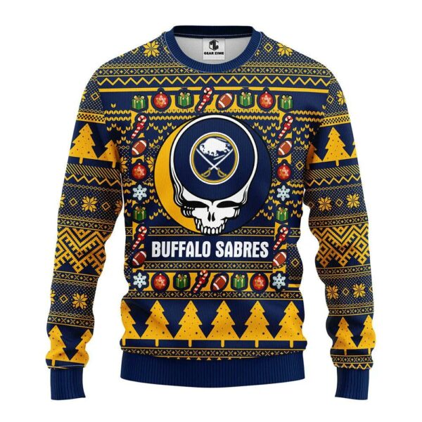 Buffalo Sabres Grateful Dead Ugly Christmas Sweater