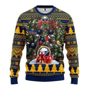 Buffalo Sabres Tree Christmas Ugly Sweater