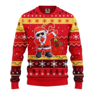 Calgary Flames Dabbing Santa Claus Ugly Christmas Sweater