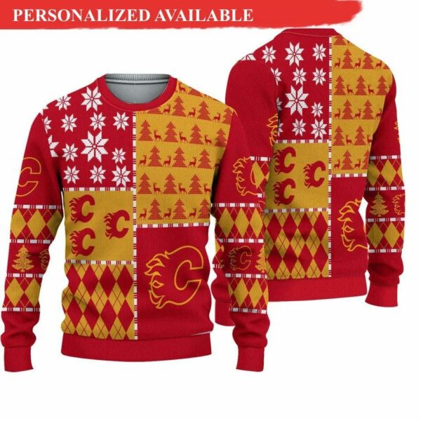 Calgary Flames Ice Hockey Ugly Christmas Sweater