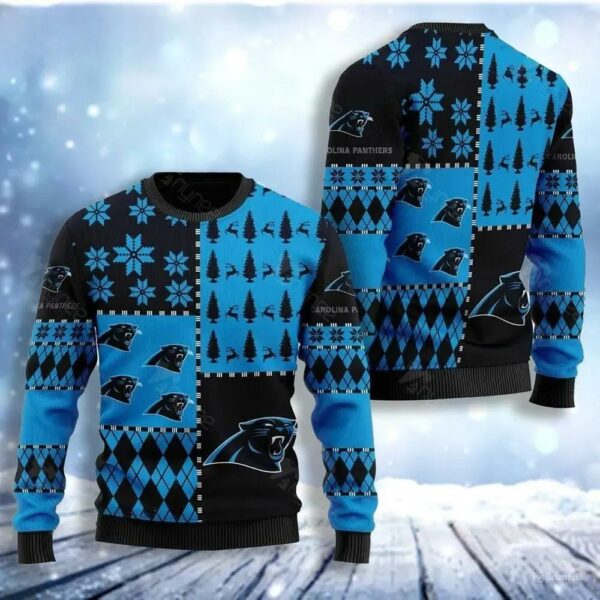 Carolina Pantherss Best Christmas Gift For Panthers Fans Ugly Christmas Sweater