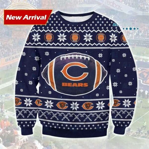 Chicago Bears Big Logo NFL Ugly Christmas Sweater