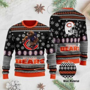 Chicago Bears Big Logo Ugly Christmas Sweater