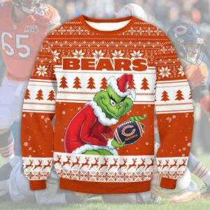 Chicago Bears Grinch Stolen Ugly Christmas Sweater