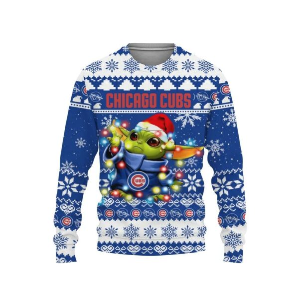 Chicago Cubs Baby Yoda Star Wars Ugly Christmas Sweater