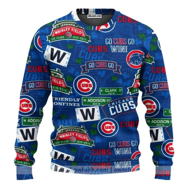 Chicago Cubs Baseball Ugly Christmas Sweater