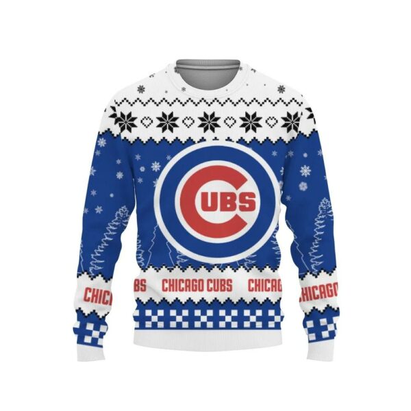 Chicago Cubs Big Logo Ugly Sweater