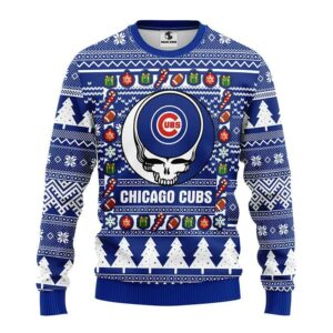 Chicago Cubs Grateful Dead Ugly Christmas Sweater