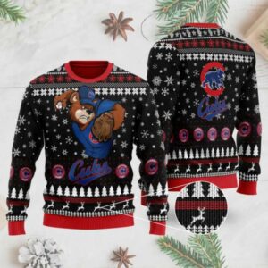 Chicago Cubs Mascot Ugly Christmas Sweater