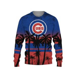 Chicago Cubs Tree Beach Ugly Christmas Sweater