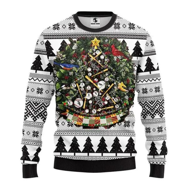 Chicago White Sox Christmas Tree Ball Ugly Christmas Sweater