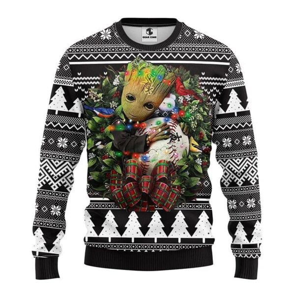 Chicago White Sox Groot Hug Ugly Christmas Sweater