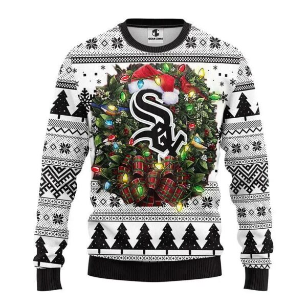 Chicago White Sox Santa Hat Ugly Christmas Sweater