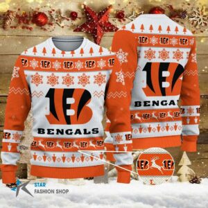 Cincinnati Bengals Big Logo Ugly Christmas Sweater