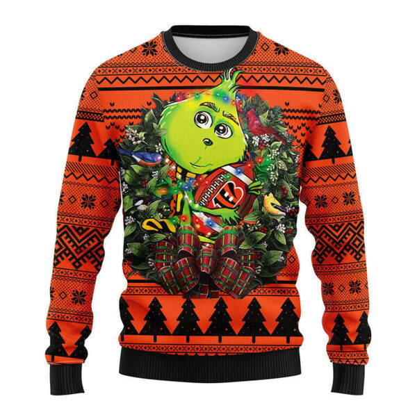 Cincinnati Bengals Grinch Hug Ugly Christmas Sweater Grinch Xmas Sweater 1.jpeg