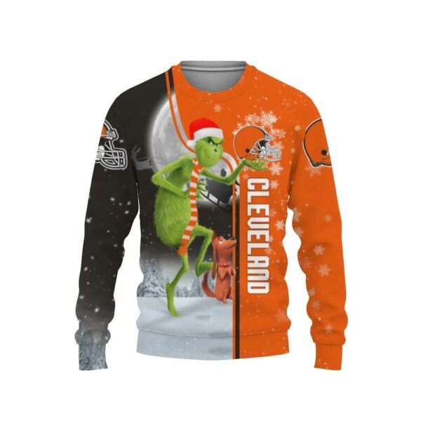 Cleveland Browns Grinch & Scooby–Doo Ugly Christmas Sweater