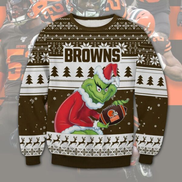 Cleveland Browns Grinch Stolen Ugly Christmas Sweater