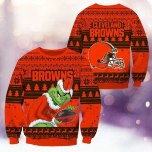 Cleveland Browns Grinch Stolen Ugly Christmas Sweater