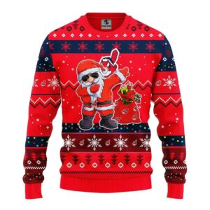 Cleveland Indians Dabbing Santa Claus Ugly Christmas Sweater