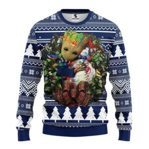 Cleveland Indians Groot Hug Ugly Christmas Sweater