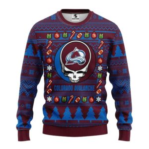 Colorado Avalanche Grateful Dead Ugly Christmas Sweater